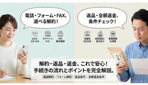 美爽煌茶の解約方法と全額返金の条件まとめ【トラブル防止】